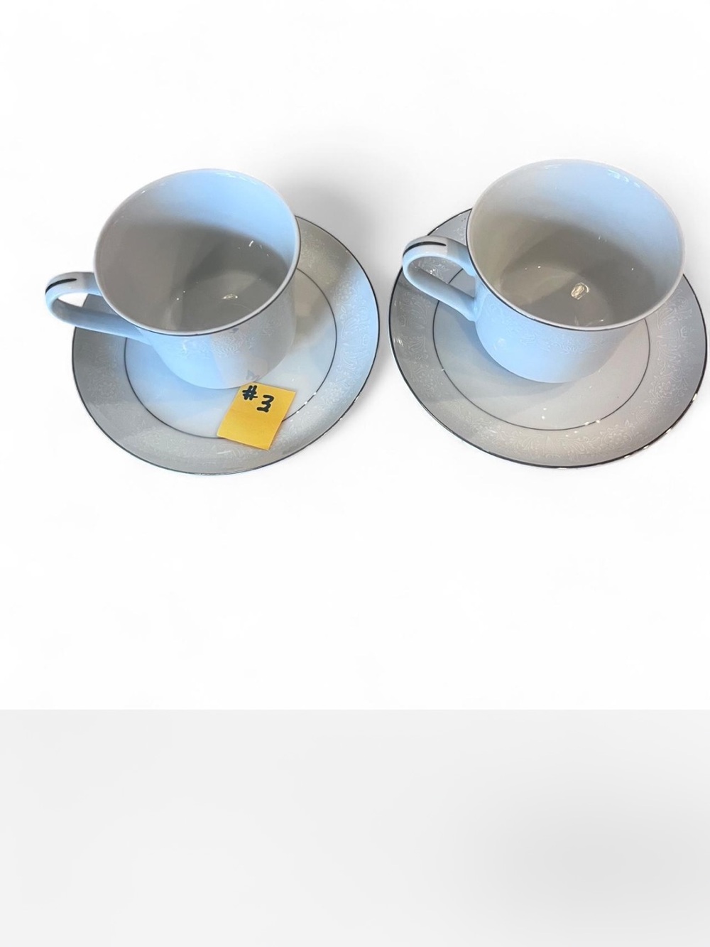 Vintage Crown Victoria Lovelace coffee/tea cup and saucer set of two